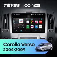 TEYES CC4 PRO pour Toyota Corolla Verso AR10 2004 - 2009 CarPlay Android Auto 2DIN Autoradio Car play Radio Multimédia Stéréo