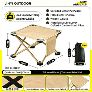 Petit tabouret pliable vers l'extérieur, petit tabouret de camping portable, chaise de pêche, chaise pliante légère, tabouret de camping, chaise, banc - Product Image 2