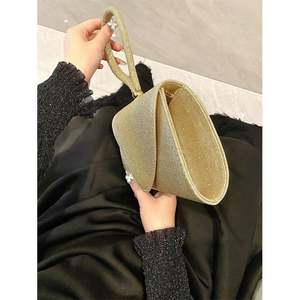 Borsa da sera da donna, pochette con manico superiore glitterato per feste, balli e matrimoni - Product Image 4