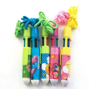 2026 Most Popular School Supply Kawaii Pattern Long Writing Length <b>Retractable</b> 4 in 1 Color Ball <b>Pens</b> with Portable Rope - Product Image 6
