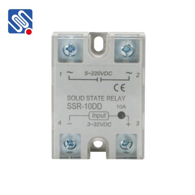 Meishuo SSR-10DD 5v DC to DC 10A Single Phase Solid State Relay High Reliability SSR Relay