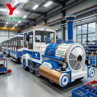 Train touristique sans rails personnalisé 2026 - Locomotive électrique/diesel haute capacité (27-72 places) pour stations balnéaires, parcs à thème et centres commerciaux