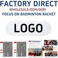 Raquettes de badminton YODIMAN de haute qualité en fibre de carbone avec poignée en PU, durables, légères, haute performance, écologiques, dureté moyenne
