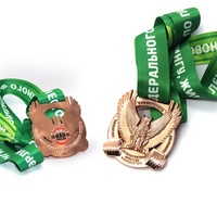 Nouvelles idées de produits Médaille de récompense de jeu en acier inoxydable 3D souvenir avec logo vierge et ruban