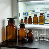 Fabricant de pots en verre ambré de style vintage pour apothicaire, 30 ml, 60 ml, 125 ml, 250 ml, 500 ml