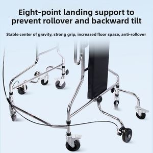 Adjustable Height & Width Eight-Wheel Handbrake <b>Walker</b> for Hemiplegia Rehabilitation Gait Training <b>Elderly</b> Ambulation Assistance - Product Image 2