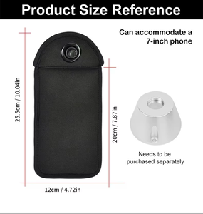 Maßgefertigte Versteckte Magnetknopf-Faraday-Tasche aus Neopren zur Signalblockierung, Anti-Hacking, Anti-Positionierung, EMF-Schutz, Tragbar und Langlebig - Product Image 5