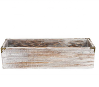 Boîte de jardinière en bois de grange rustique de 5 pouces artisanat en bois carré avec revêtement en plastique pour panneaux muraux ou jardinières fournitures de jardin