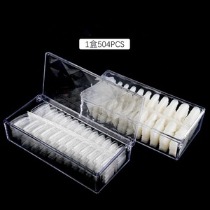 Venta al por mayor, <span class=keywords><strong>transparente</strong></span> y natural, 504 unids/caja, <span class=keywords><strong>manicura</strong></span> alargada, todos los esmaltes de uñas - Product Image 2
