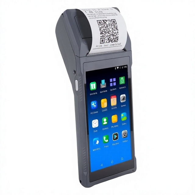 Longfly Q2i Mobile POS Terminal Android 11 Handheld Thermal Monochrome 58mm Receipt Printer 1D Barcode Scanner Touch Screen