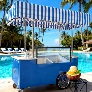 Outdoor Sale Candy Mobile Kitchen <b>Mini</b> Food Trailer Juice Milk Hot Dog Trolley Ice Cream Push Cart - Product Image 1