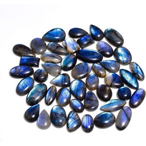 Piedras Preciosas Sueltas de Labradorita Natural, Formas Mixtas, Corte Pera Azul Pulido, para Joyería - Product Image 1