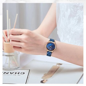Drioshipping Fashion Golden Stainless Steel Women Watches Lady Luxury Brand Women's Watches Female Quartz <b>Clock</b> Montre Femme - Product Image 3