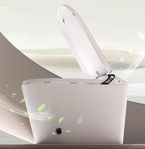 WC intelligent allongé de haute qualité à poser au sol avec double chasse, siège chauffant et design monobloc - Product Image 2