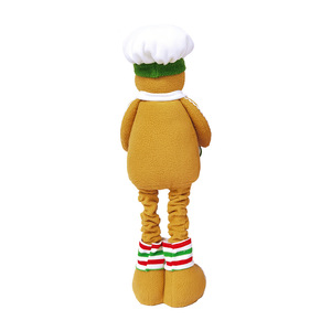 2 Pezzi Pupazzi di Pan di Zenzero Natalizi con Gambe Retrattili, Giocattoli di Peluche a Forma di Chef Pasticciere, Decorazioni Festive per Casa, <span class=keywords><strong>Cucina</strong></span> e Feste - Product Image 4