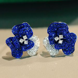 Ensemble de bijoux Xinfly de luxe en or 18 carats, design élégant de fée bleue avec saphir et diamant, extrêmement accrocheur pour les soirées - Product Image 2