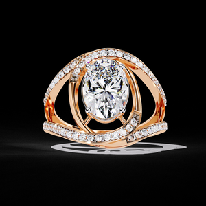 Bague en diamant de laboratoire certifié IGI de 5 carats, design unique à œil ouvert, bijoux fins - Product Image 3