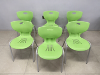 Chaise en plastique moderne pour école, bureau, formation, siège coloré en PP, chaise de salle de classe pour étudiants, chaise de réunion en acier épaissi
