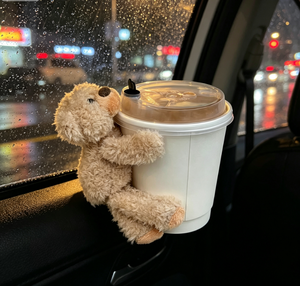 Mini Oso de Peluche para Taza <span class=keywords><strong>MARZO</strong></span>, Peluche Súper Suave Bordado para Taza de Café - Product Image 3