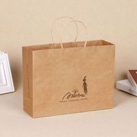 Sacs en papier kraft brun classiques de fournisseur chinois, écologiques, recyclés, avec poignée, durables, réutilisables pour la promotion en supermarché