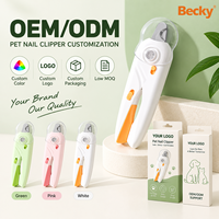 Coupe-ongles pour animaux de compagnie avec lumière LED, tondeuse à ongles pour animaux, produits de toilettage pour animaux, ciseaux à ongles professionnels pour chats, tondeuse à ongles pour chiens et chats