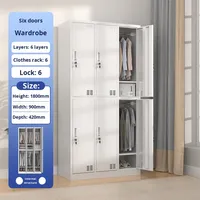Armoire de classement en acier moderne antivol Ruoyi AL-027, casier de bureau, casier de dortoir pour employés, armoire avec serrure
