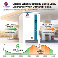 Système de stockage d'énergie industriel et commercial BESS à refroidissement liquide 261 kWh 125 kW, armoire de batterie LiFePO4 haute tension 832 V, IP54