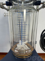 Chaudière de réaction en verre à double paroi de 20 L en borosilicate de haute qualité, personnalisée pour laboratoire, avec système de chauffage et de refroidissement à circulation motorisée