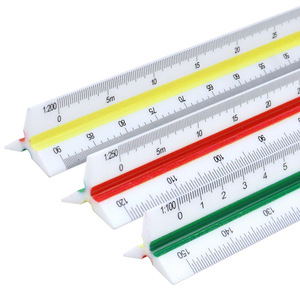 Règle triangulaire d'échelle architecturale en ABS, colorée, vente directe usine, pour architectes, étudiants, dessinateurs et ingénieurs - Product Image 1
