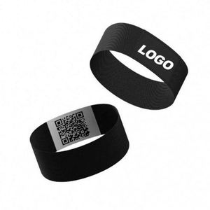 สินค้าโปรโมชั่นปี 2024 สายรัดข้อมือผ้า NFC แบบยืดหยุ่นพร้อมป้าย RFID ทอจากโพลีเอสเตอร์ราคาประหยัดสำหรับงานอีเว้นท์ - Product Image 1