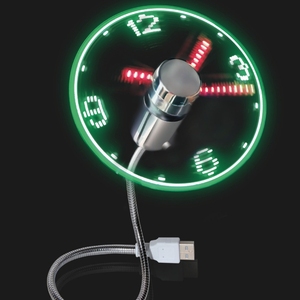 Ventilateur USB Horloge LED Intelligent à Mémoire de Forme, Cadeau Nouveauté en Gros Direct Usine, avec Affichage LED Lumineux Tendance - Product Image 1