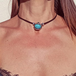 Woven Necklace Fashion Resin Alloy Pendant Necklace for Women Uionen 1423 - Product Image 1