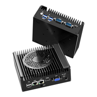 Mini PC Industrial de 12.ª Generación con HD MI/VGA, Computadora Integrada con Linux, Procesador Core I3 I5 I7, 2*COM, 2*LAN, 6*USB, Windows, Sin Ventilador