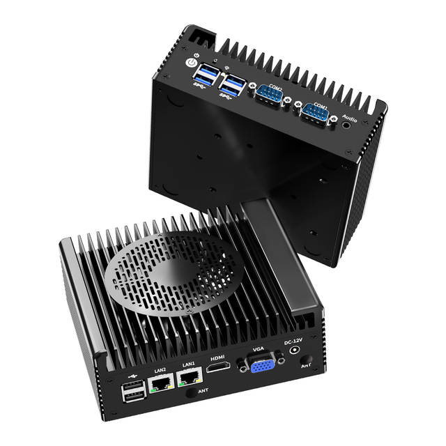 Industrial Mini Pc 12th /VGA Embedded Computer Box Linux Core I3 I5 I7 Processor 2*COM 2*LAN 6*USB Windows Fanless PC