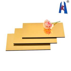 Panneaux composites Alucobond Blanc et Or, découpés à la machine, 4 mm, effet miroir doré, couleur <span class=keywords><strong>Maurice</strong></span>, liste de prix, revêtement <span class=keywords><strong>en</strong></span> Arabie Saoudite - Product Image 3