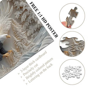 Rompecabezas de águila tallada - Juego de rompecabezas de la majestuosa águila calva - Product Image 5