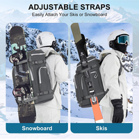 Sac à dos de voyage imperméable 65L personnalisé avec logo pour skis, snowboard et casque – Vente en gros