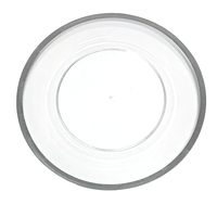 Vente chaude clair doré chargeur plaque léger PS plaque en plastique décoration de mariage/fête produit durable durable