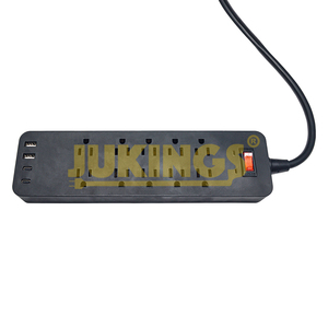 10-ổ cắm bảo vệ tăng điện dải 300 Joules 3-chân đồng PVC Dây nguồn 2 <span class=keywords><strong>USB</strong></span> 2 Loại-C sạc trắng OEM tay áo thẻ 15A - Product Image 4