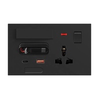 Enchufe de Pared con Puerto USB de Carga Rápida Inteligente Tipo-C de 12W 20W, Enchufe Doble Universal de 13A con Interruptor de Control