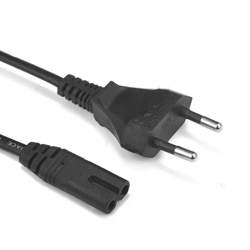 PS4 Power Cord Figura 8 EU Plug IEC320 C7 AC Cabo de Extensão Cabo Para Laptop Carregador Impressora Rádio Speaker XBO X One S