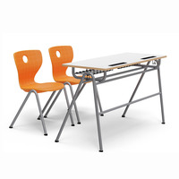 Bureau et chaise d'école en bois, fournisseurs de mobilier scolaire, ensemble bureau et chaise pour étudiants