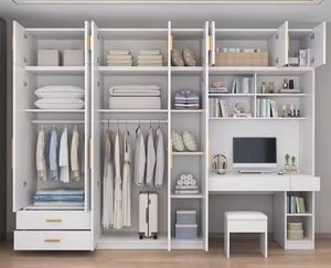 Customized Wardrobe Furniture Bedroom Set Hotel Home Solid Wood Large Wardrobe <b>With</b> <b>Dressing</b> <b>Table</b> - Product Image 6