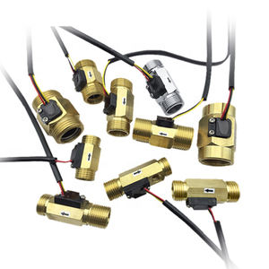 G 1/2 "Sensores De Fluxo De Turbina De Latão DC3-24V Sensor De Fluxo De Pulso Medidor Sensor De Fluxo De Água Efeito Hall para Aquecedor Solar De Água - Product Image 1