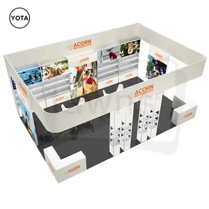 Tawns Exhibition Stand Modern Design Aluminum Tube Frame Tension Fabric Shelf Expo Fair Display Advertising Tradeshow Booth