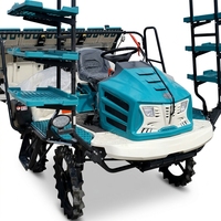 Transplanteuse de riz haute performance 25 CV, 6/8 rangs, haute vitesse, système hydraulique, 1200 kg, bleu et blanc, Shandong