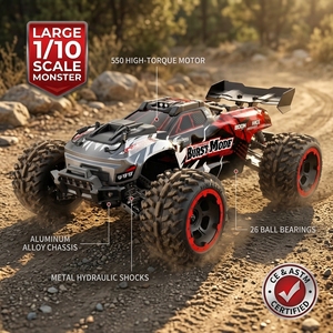 Coche <span class=keywords><strong>de</strong></span> Carreras Todoterreno RC <span class=keywords><strong>Monster</strong></span> <span class=keywords><strong>Truck</strong></span> 4WD <span class=keywords><strong>de</strong></span> Alta Velocidad 1/10, 35 km/h, Motor 550, Chasis <span class=keywords><strong>de</strong></span> Aleación <span class=keywords><strong>de</strong></span> Aluminio Resistente 10101, Certificado CE para Adultos - Product Image 3
