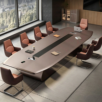 Table de conférence HYZ-010X, style moderne minimaliste de luxe léger, peinte, longue, grande table de conférence, formation, négociation