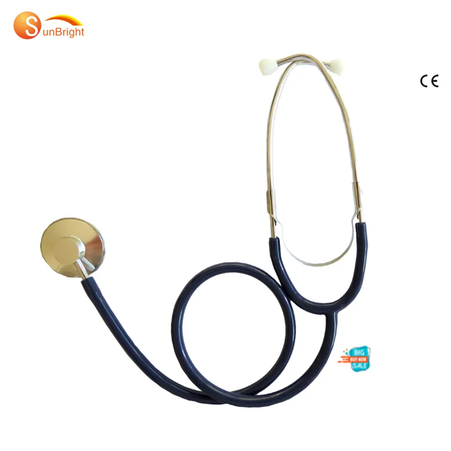 Stainless steel Medical cardiology single head medical stethoscope