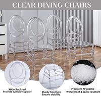 Chaise de banquet empilable transparente pour événements, mariages et fêtes – Modèle Phoenix – Vente en gros à prix réduit